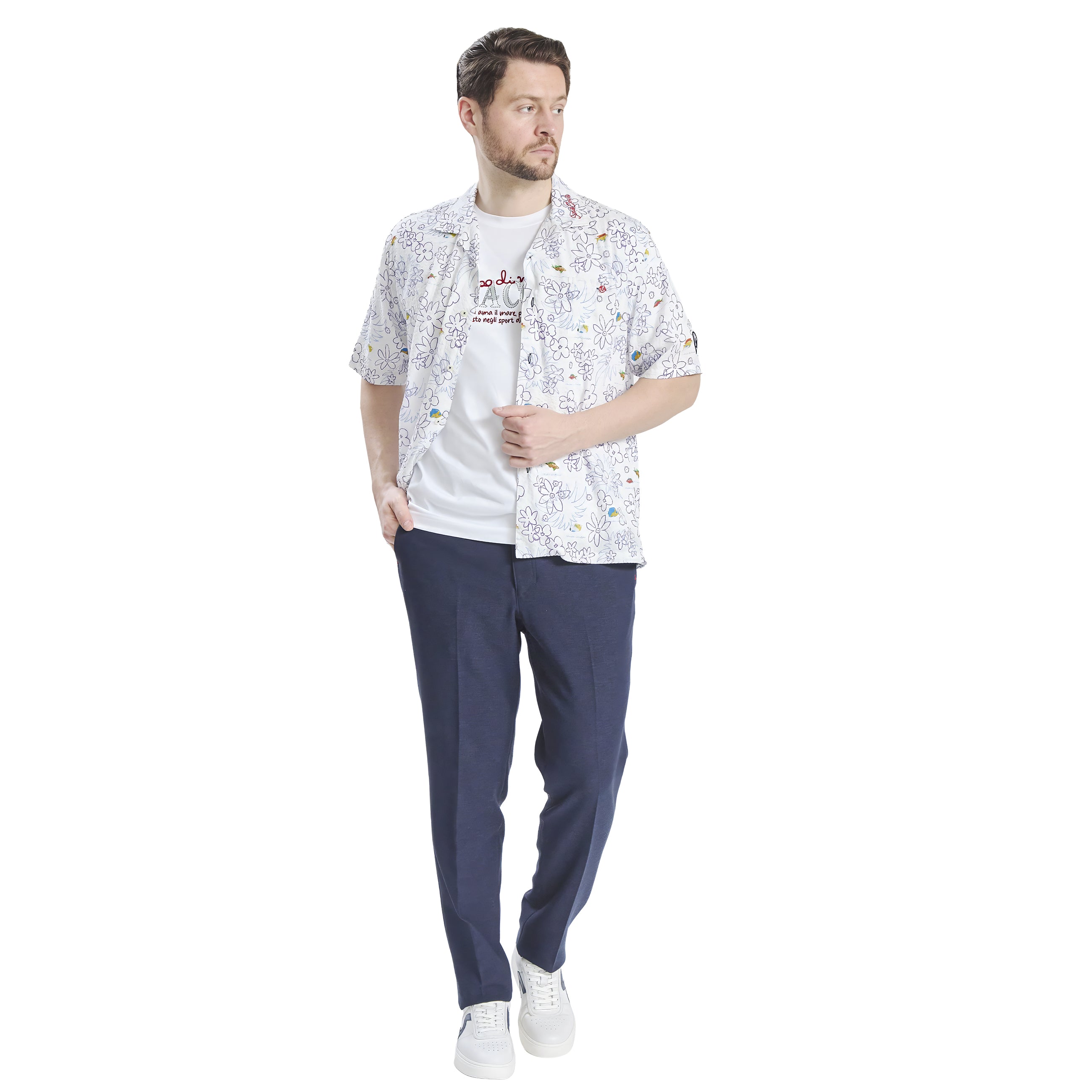 Short-sleeved open-collar shirt 26124530