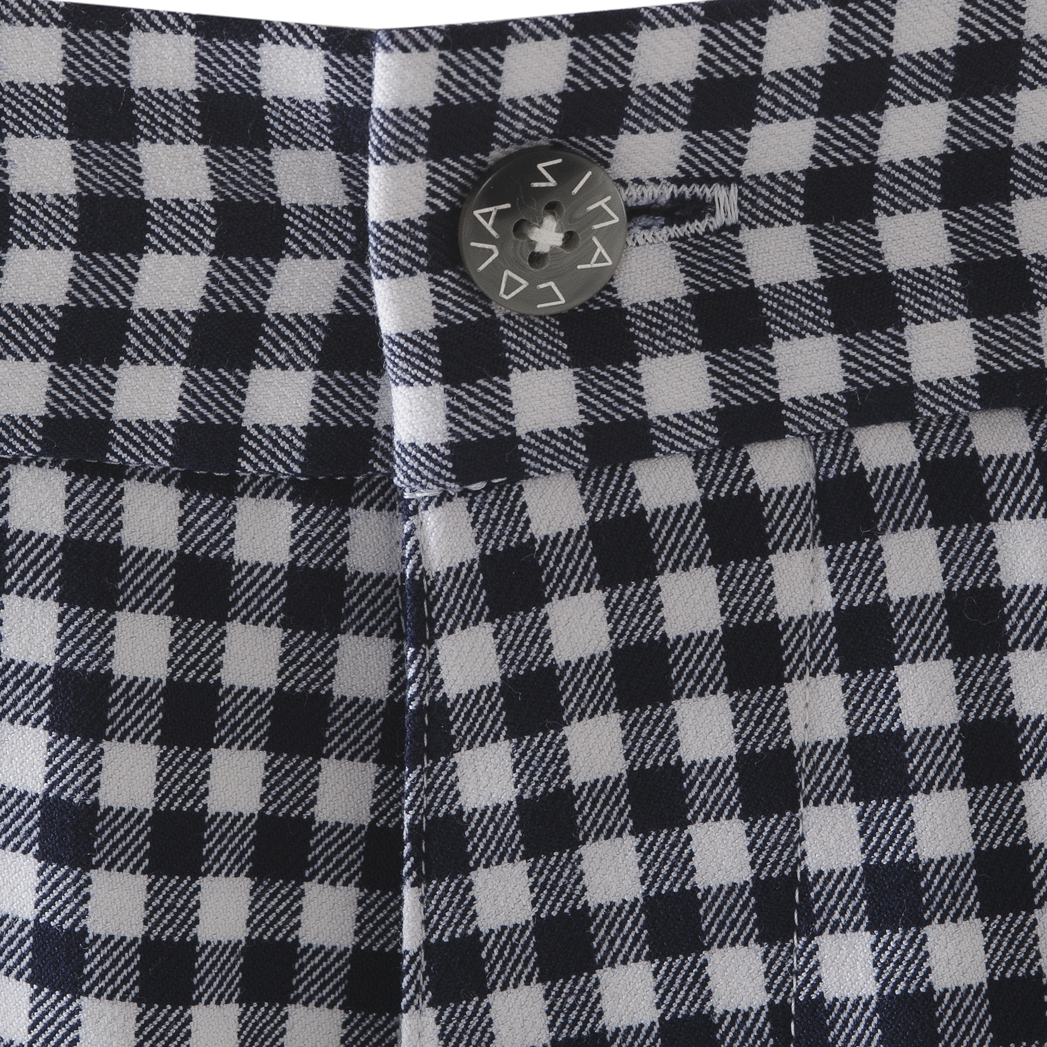 ギンガムチェック ノータックパンツ 23255010