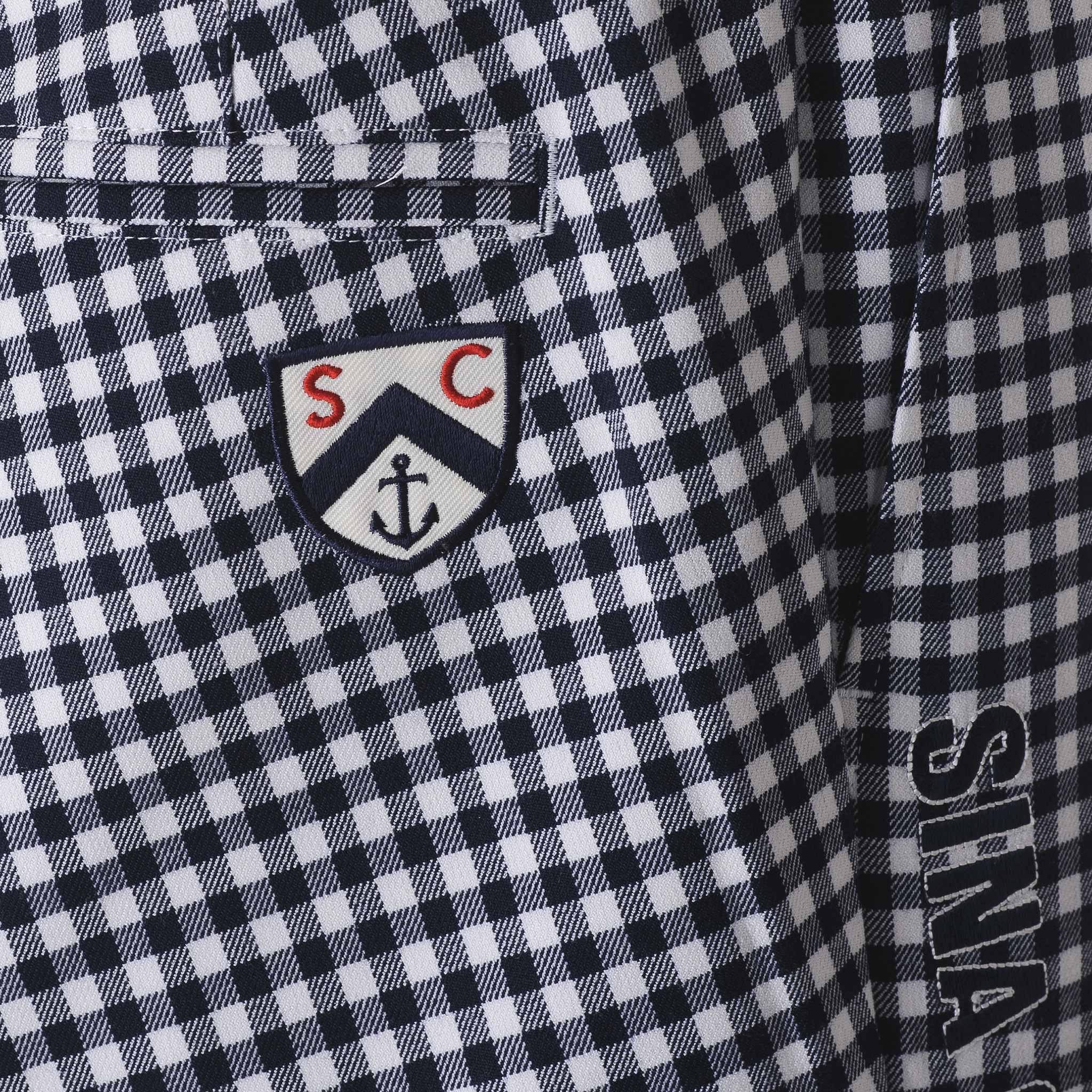 ギンガムチェック ノータックパンツ 23255010