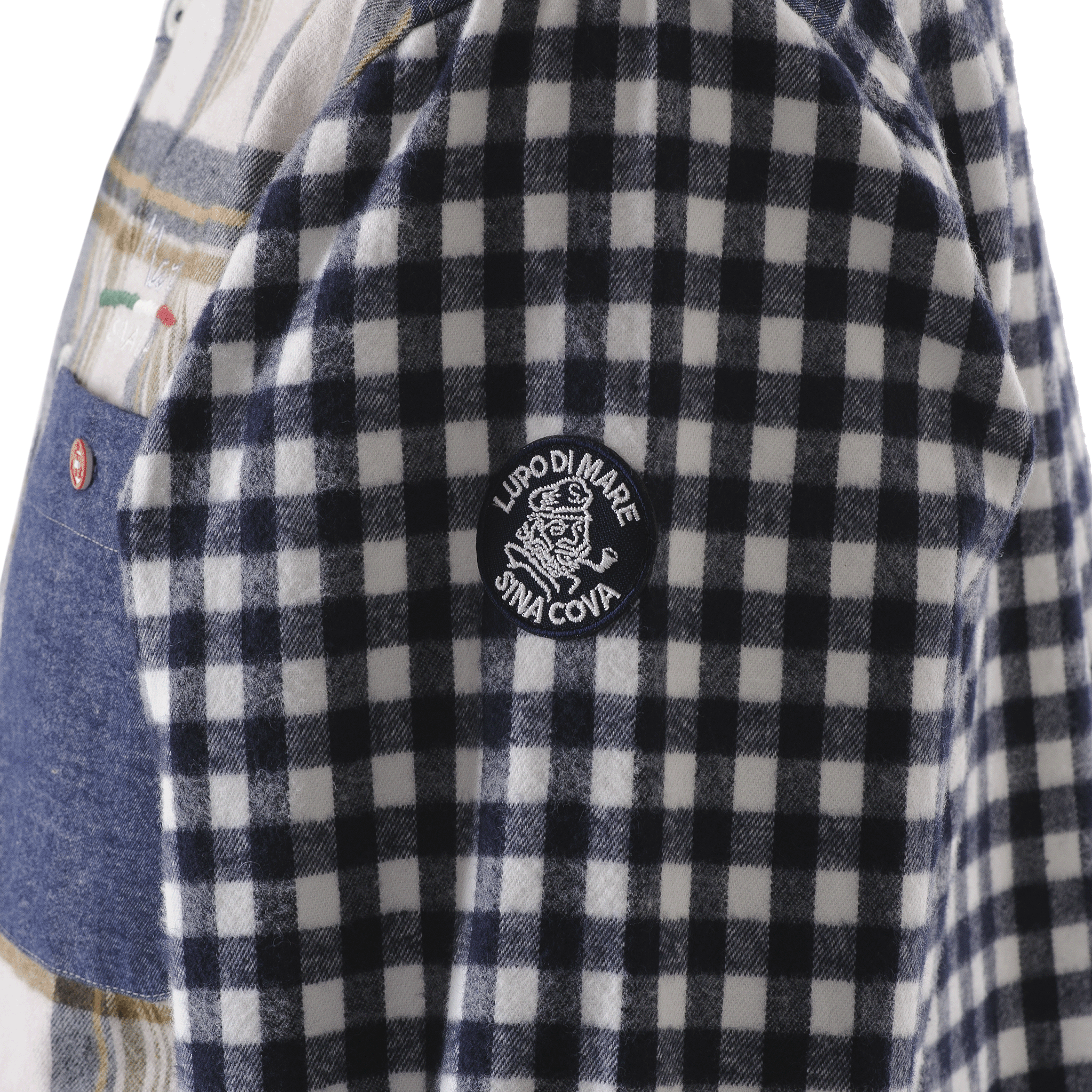 キングサイズ クレイジーチェック柄長袖ボタンダウンシャツ 23224046