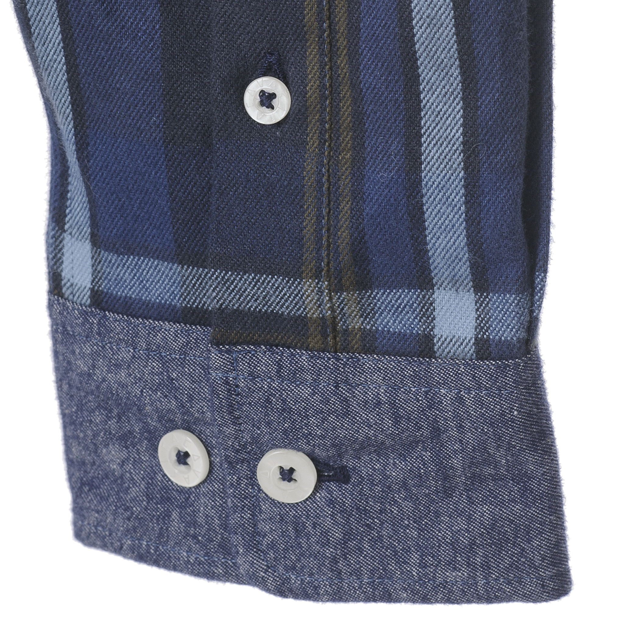 キングサイズ クレイジーチェック柄長袖ボタンダウンシャツ 23224046