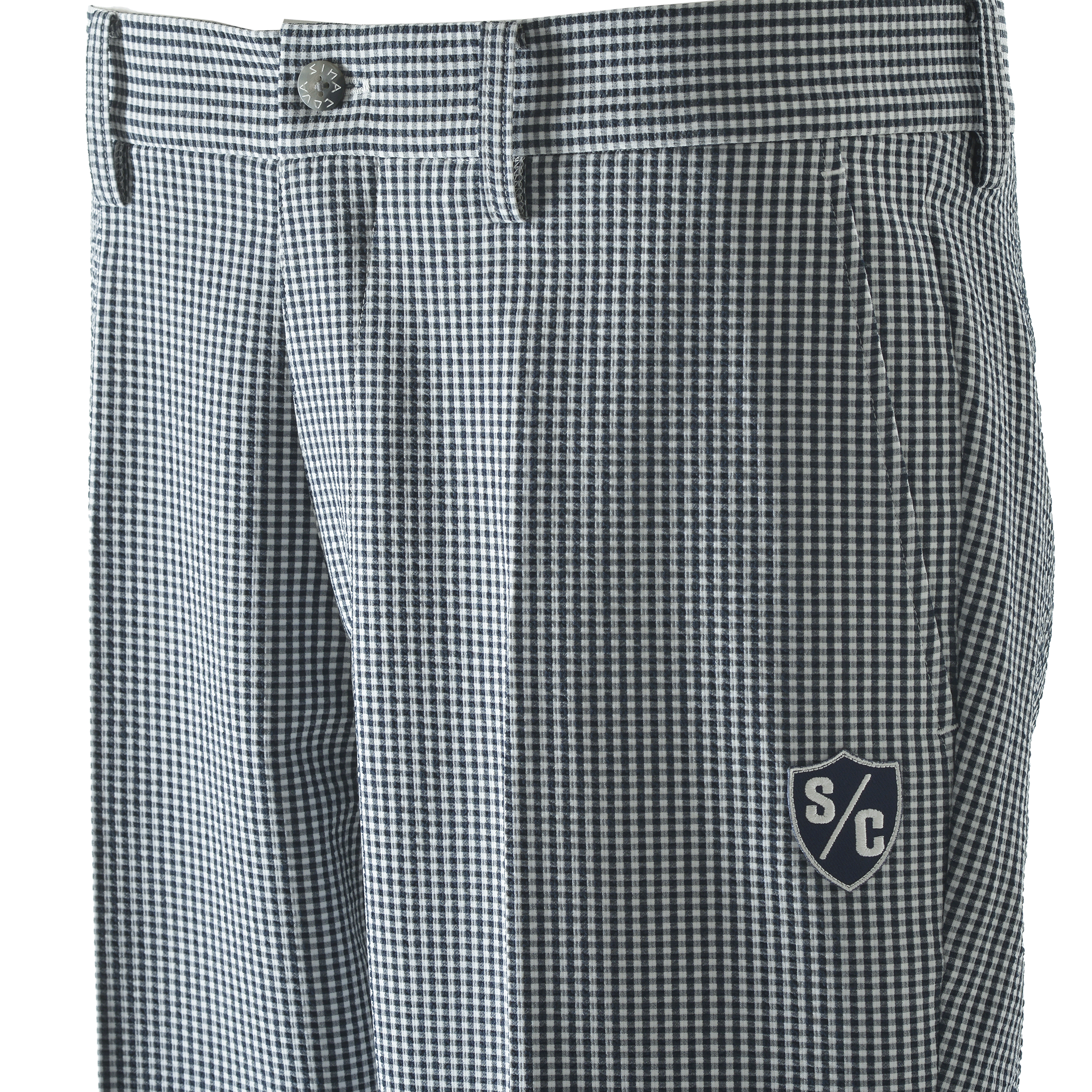 ギンガムチェック柄ノータックパンツ 24155040