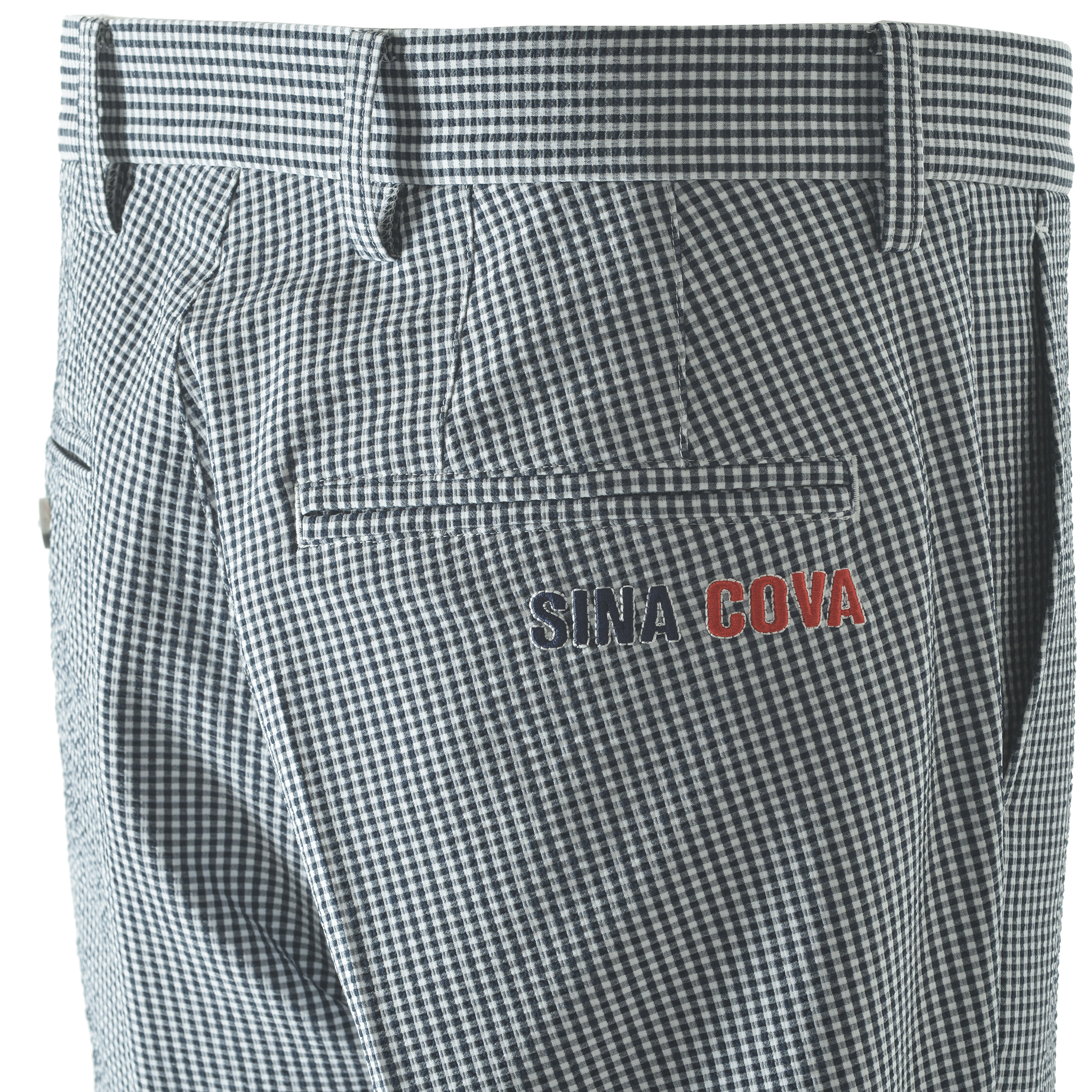 ギンガムチェック柄ノータックパンツ 24155040