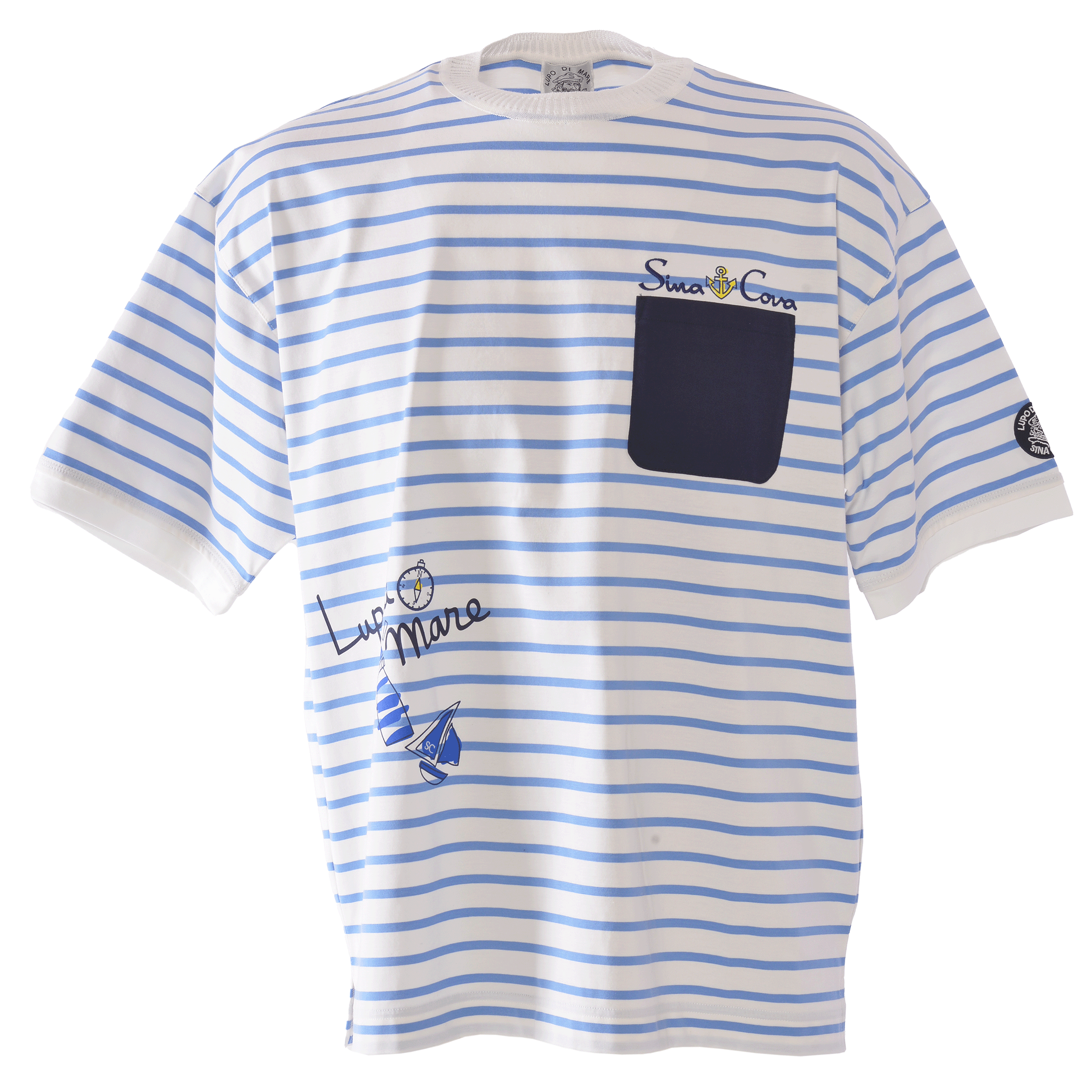 【公式】シナコバ (SINA COVA)ポケットデザインボーダー半袖Tシャツ ユニセックス(男女兼用)25110540