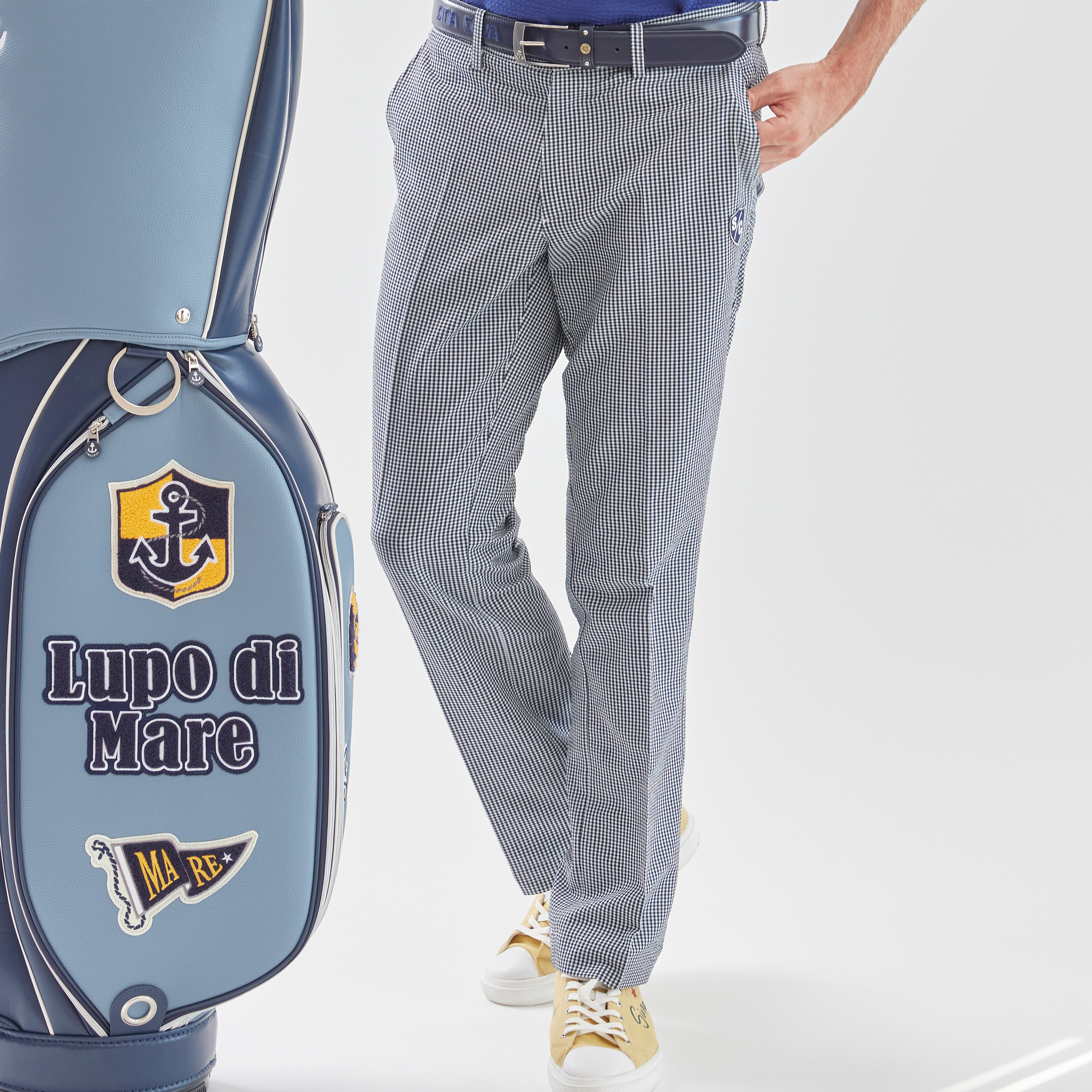 ギンガムチェック柄ノータックパンツ 24155040