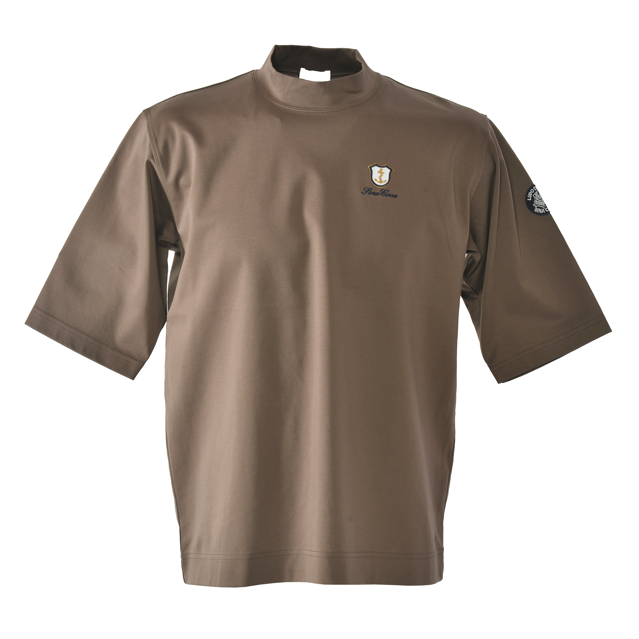 5分袖モックネックTシャツ 26130510