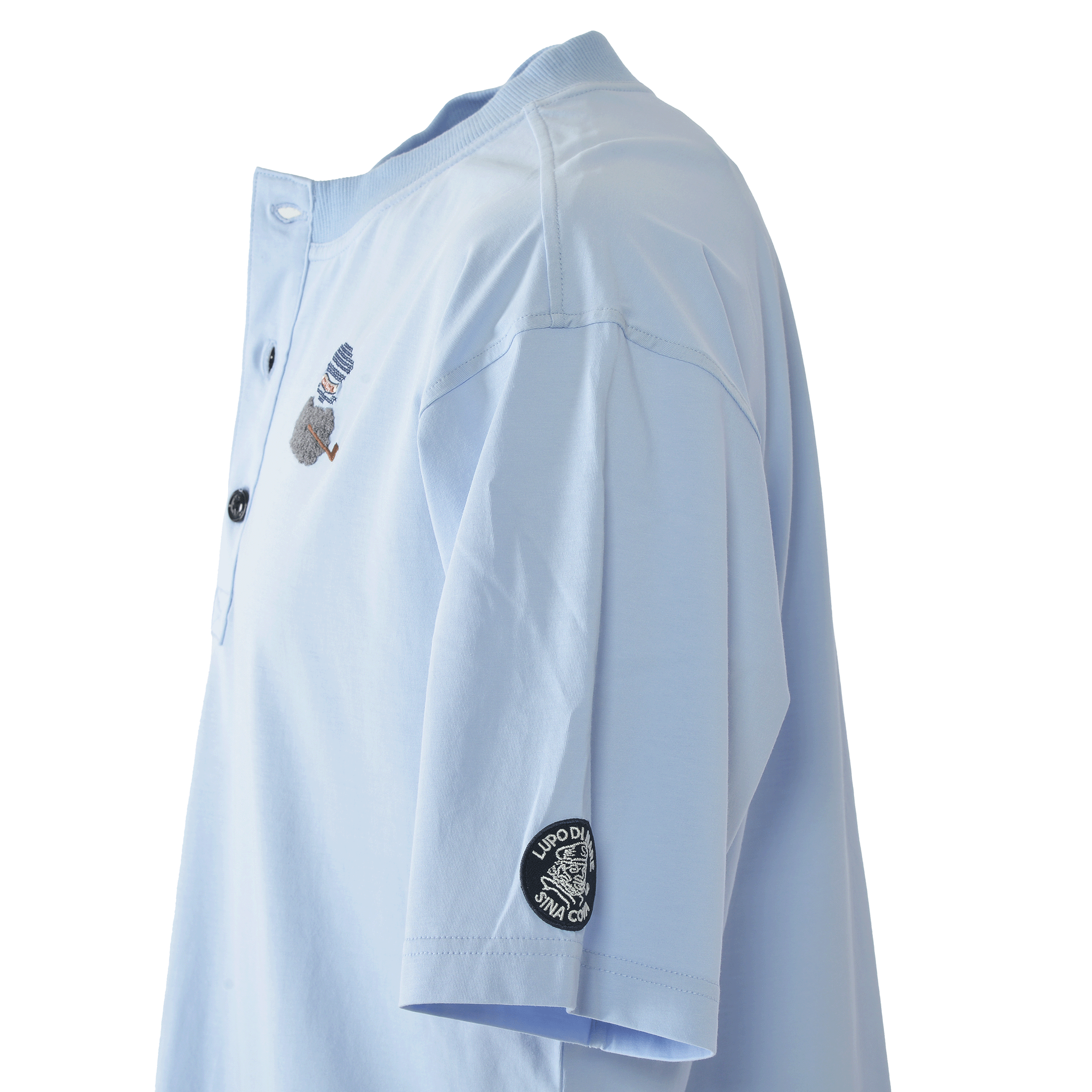 Henley neck short-sleeved T-shirt, unisex (unisex) 26110550