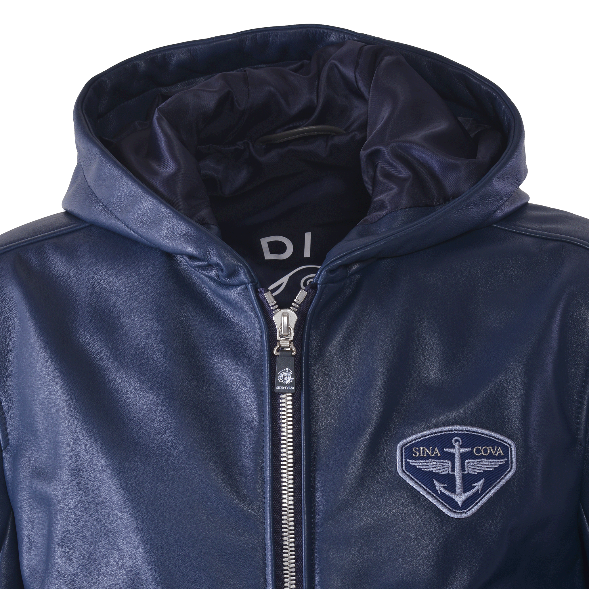 フード付きレザージャケット 25223910