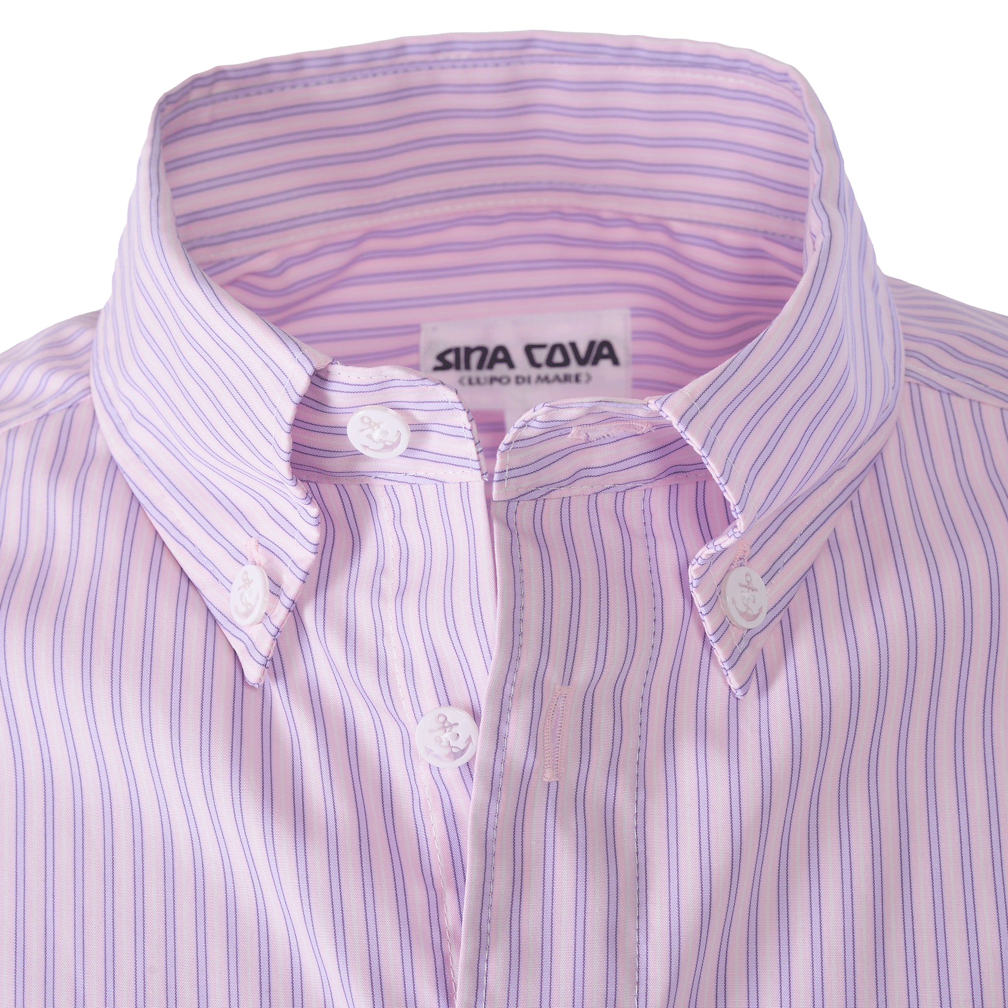 ストライプ柄長袖ボタンダウンシャツ 25224030