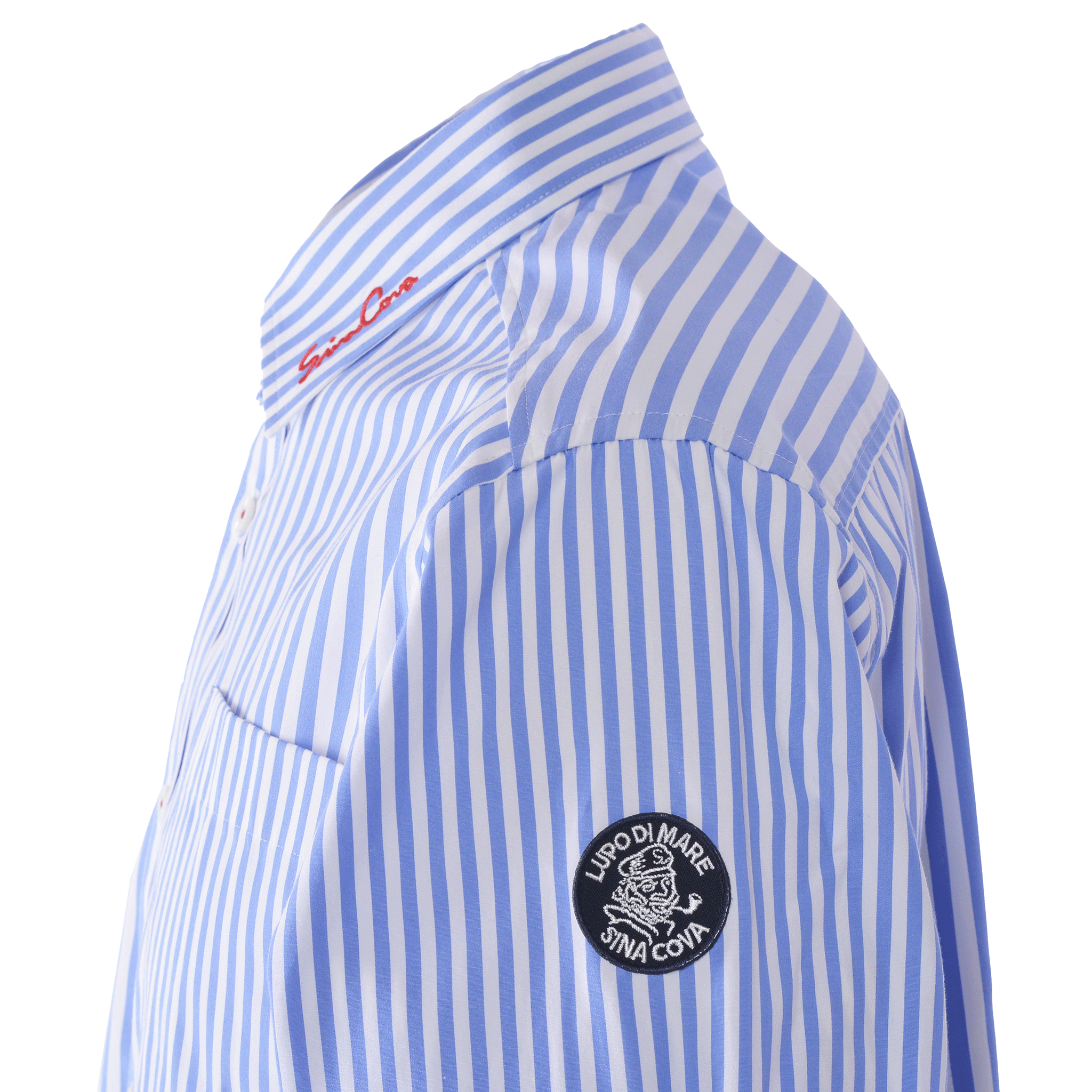 Striped long-sleeved regular collar shirt 25234010