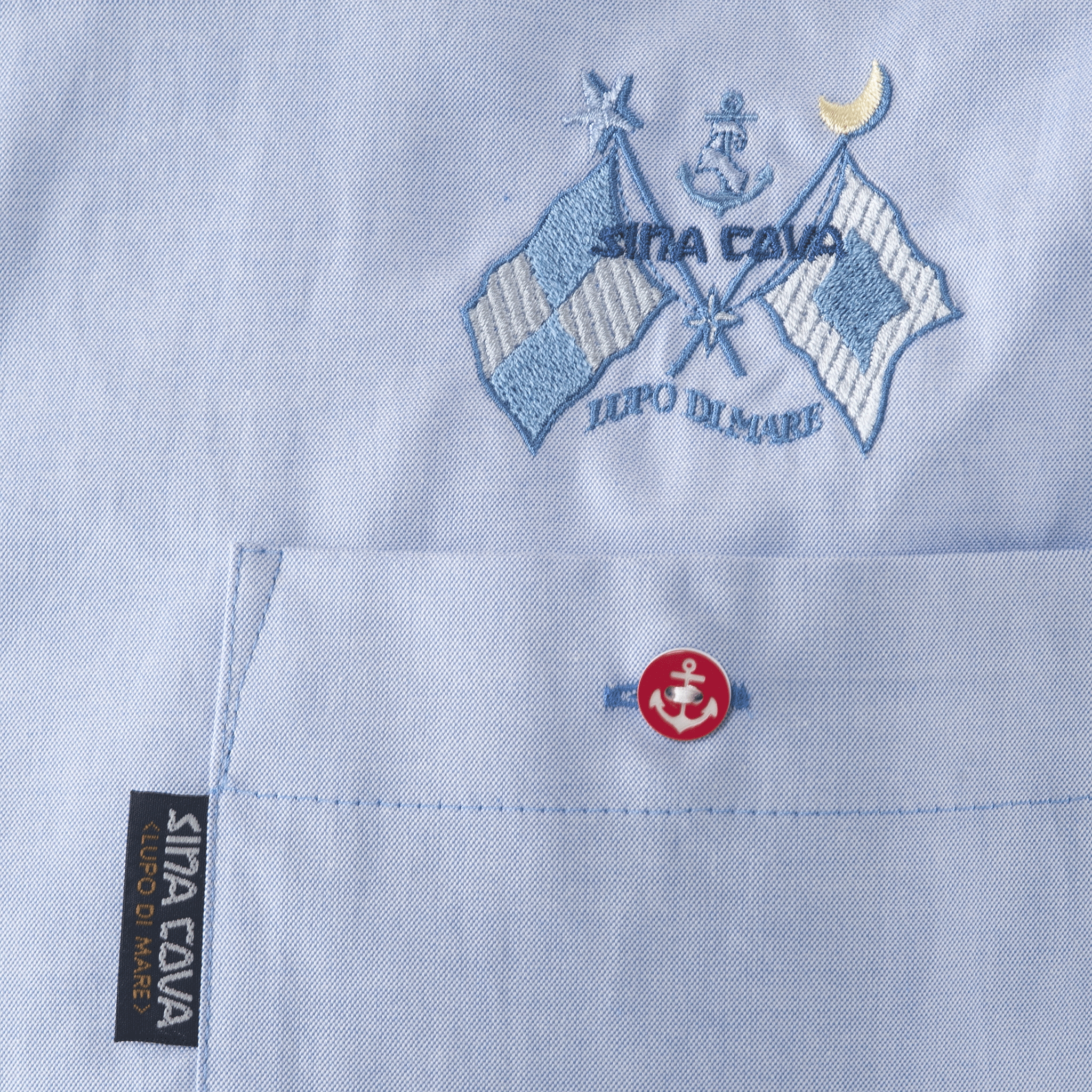 【公式】シナコバ(SINA COVA)長袖 ボタンダウンシャツ ワイシャツ カッターシャツ 刺繍入り スマートカジュアル 23114010