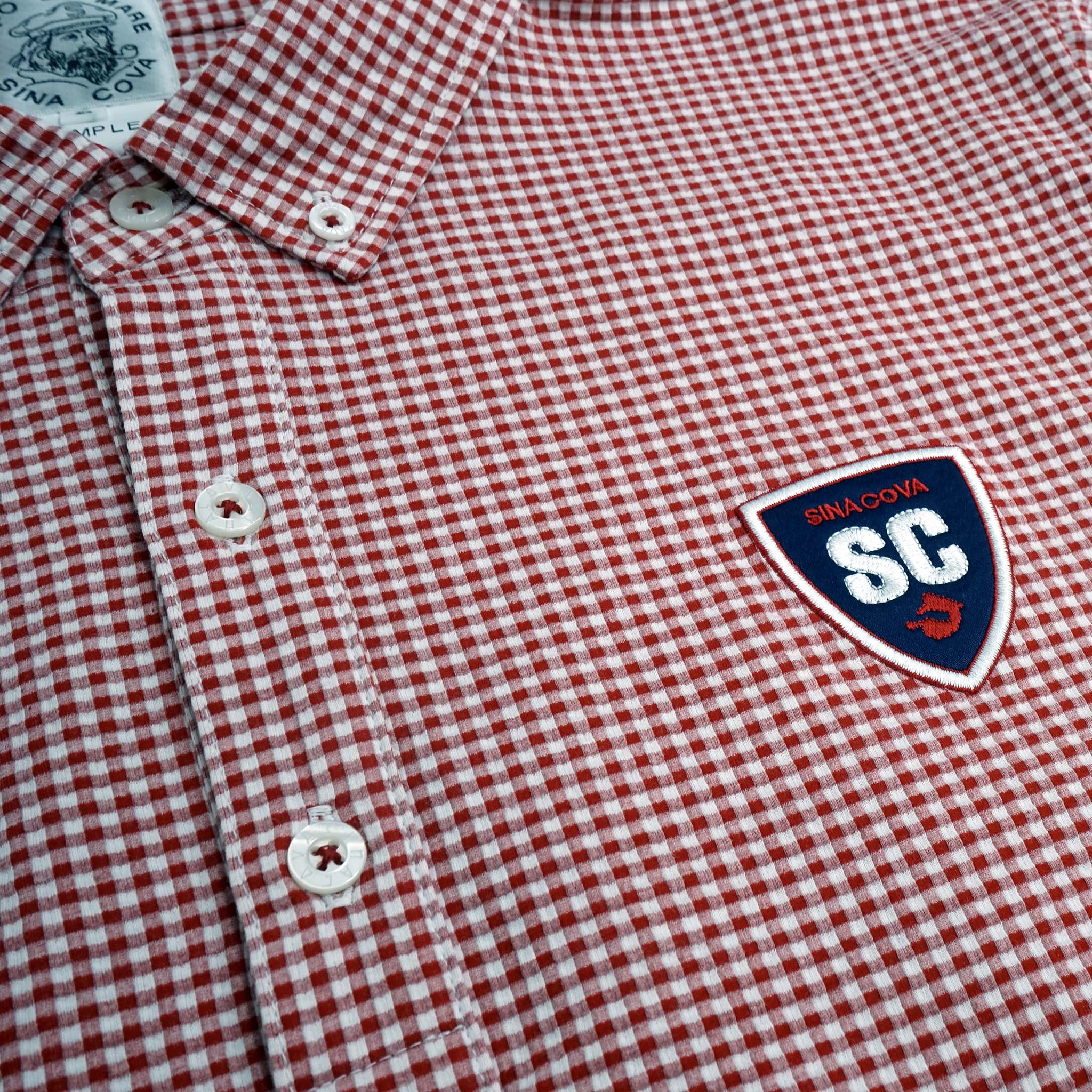 Check pattern short sleeve polo shirt 22150520