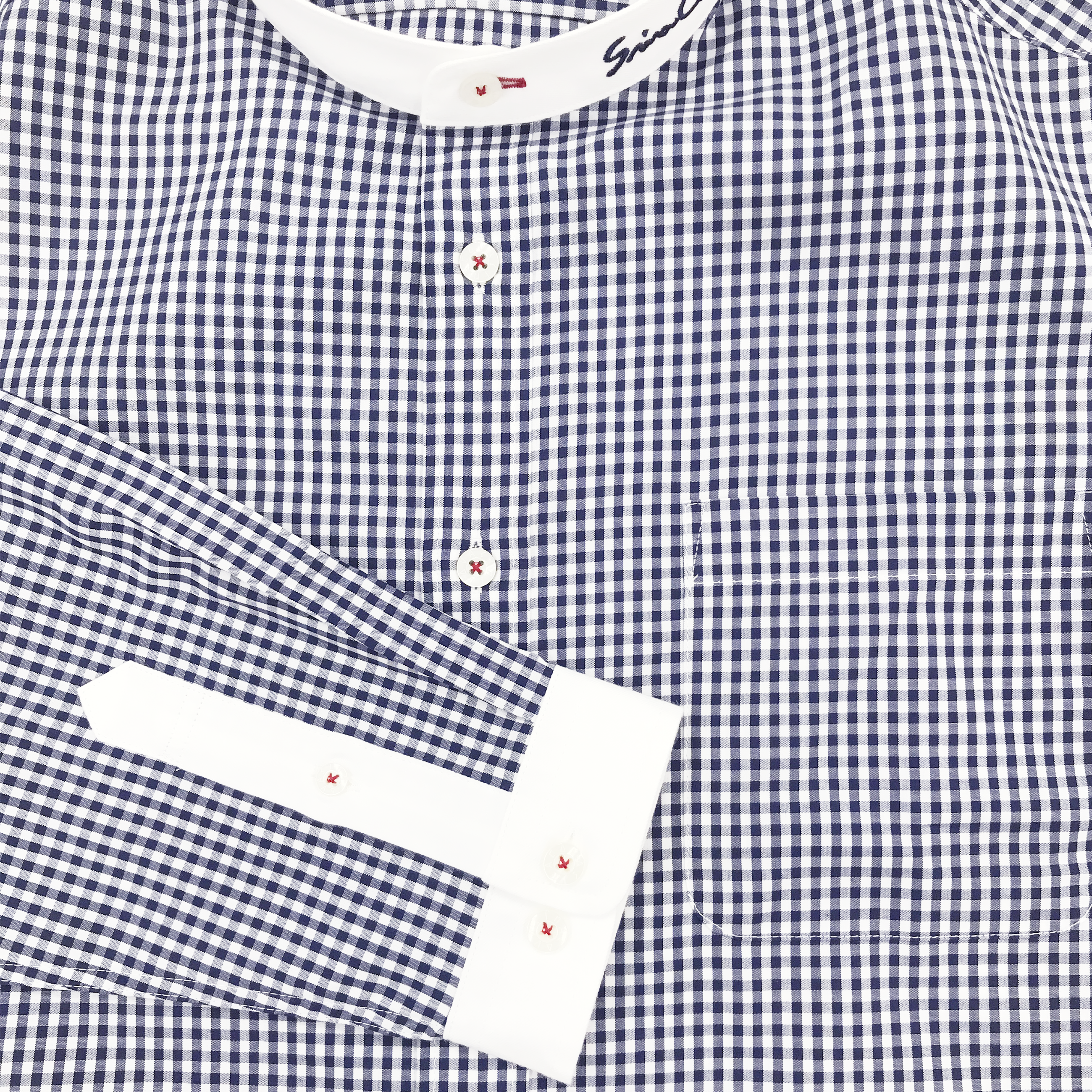 【アウトレット】シナコバ (SINA COVA) バンドカラー 長袖 シャツ 22234010