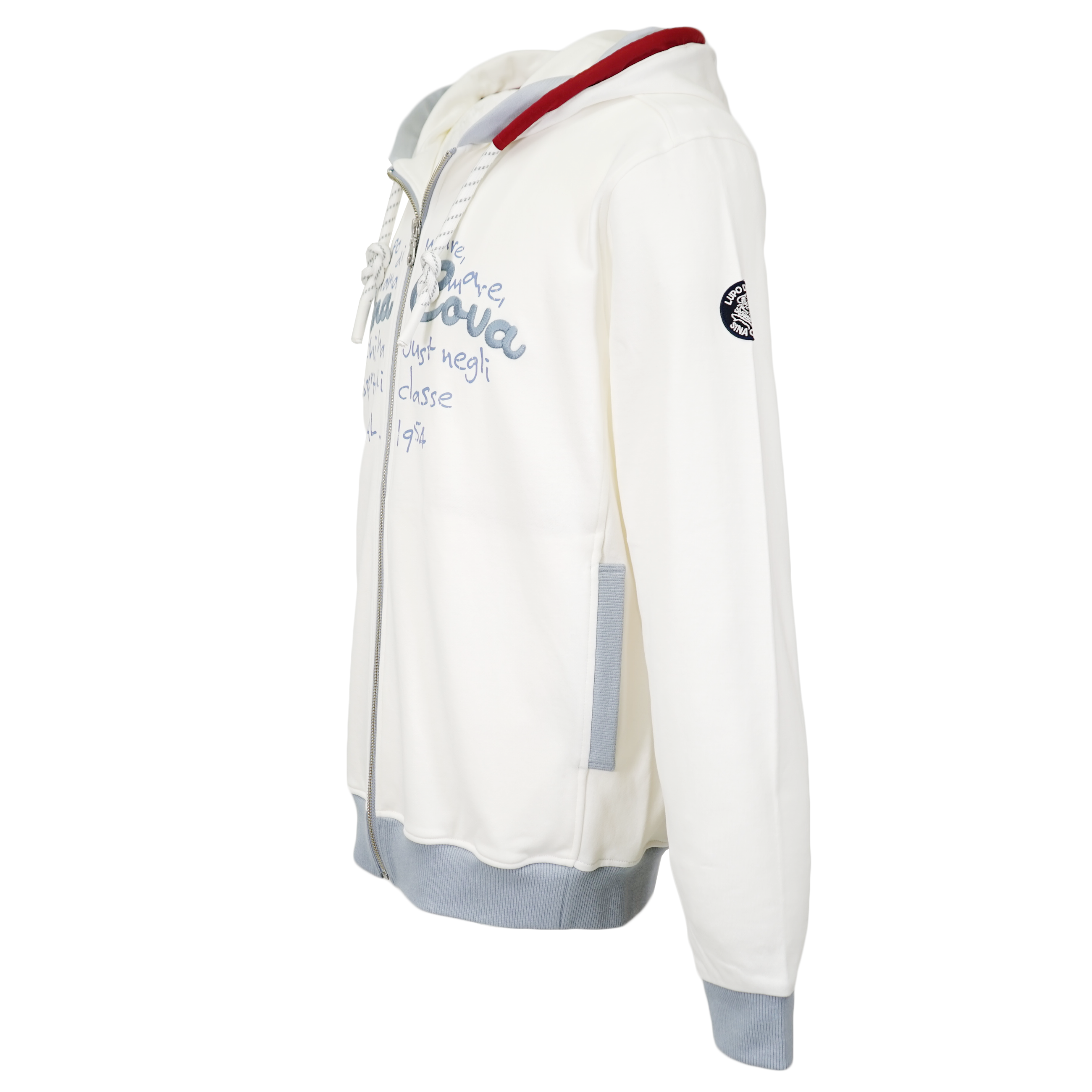 【公式】シナコバ (SINA COVA) キングサイズ ZIPUPパーカー 裏毛 スウェット 大きなサイズ 23123026 オフホワイトのイメージ画像2