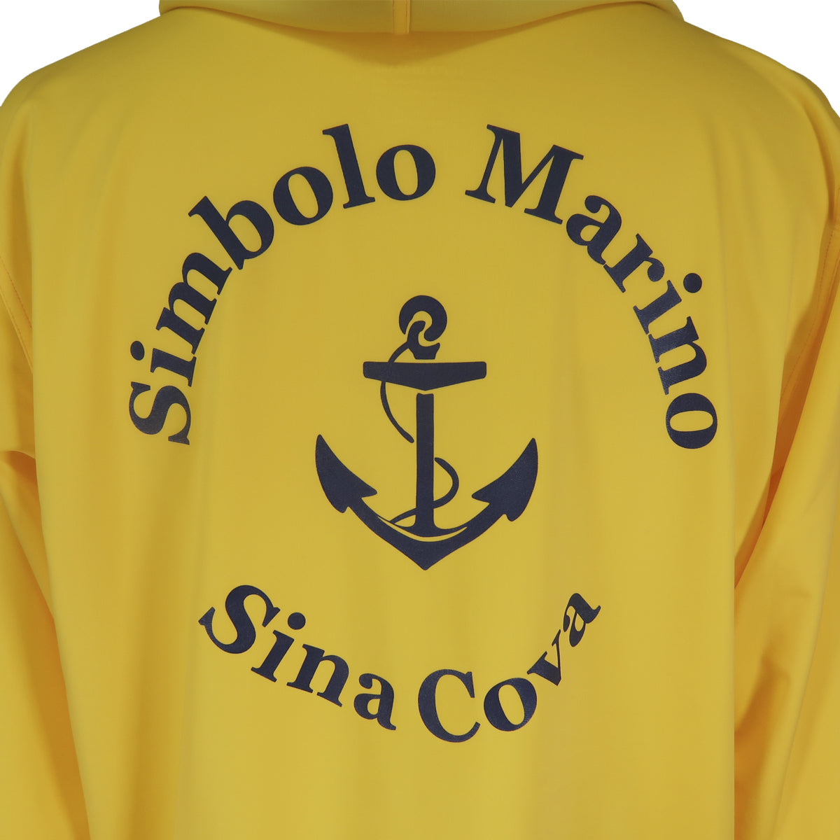 【公式】シナコバ (SINA COVA) ラッシュガードパーカー 20111010 イエローの背面プリント拡大