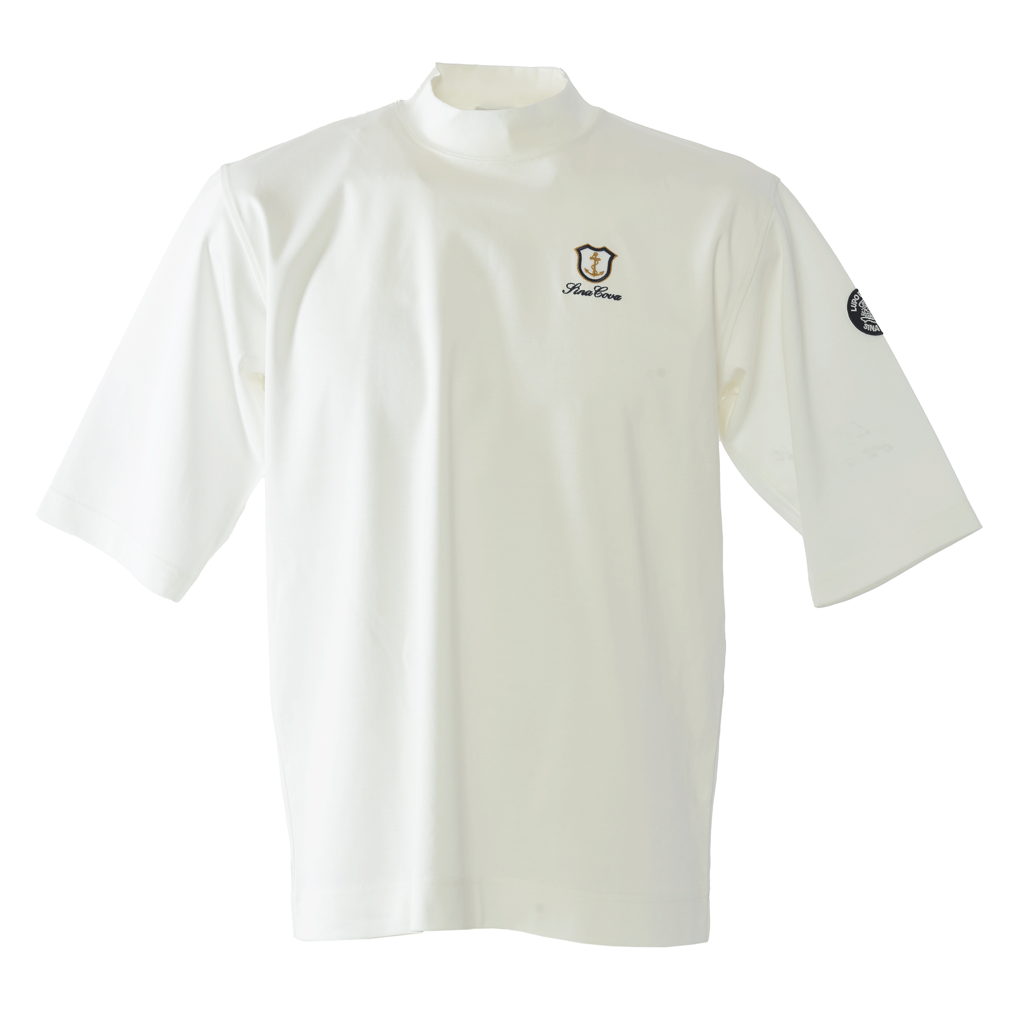 5分袖モックネックTシャツ 26130510