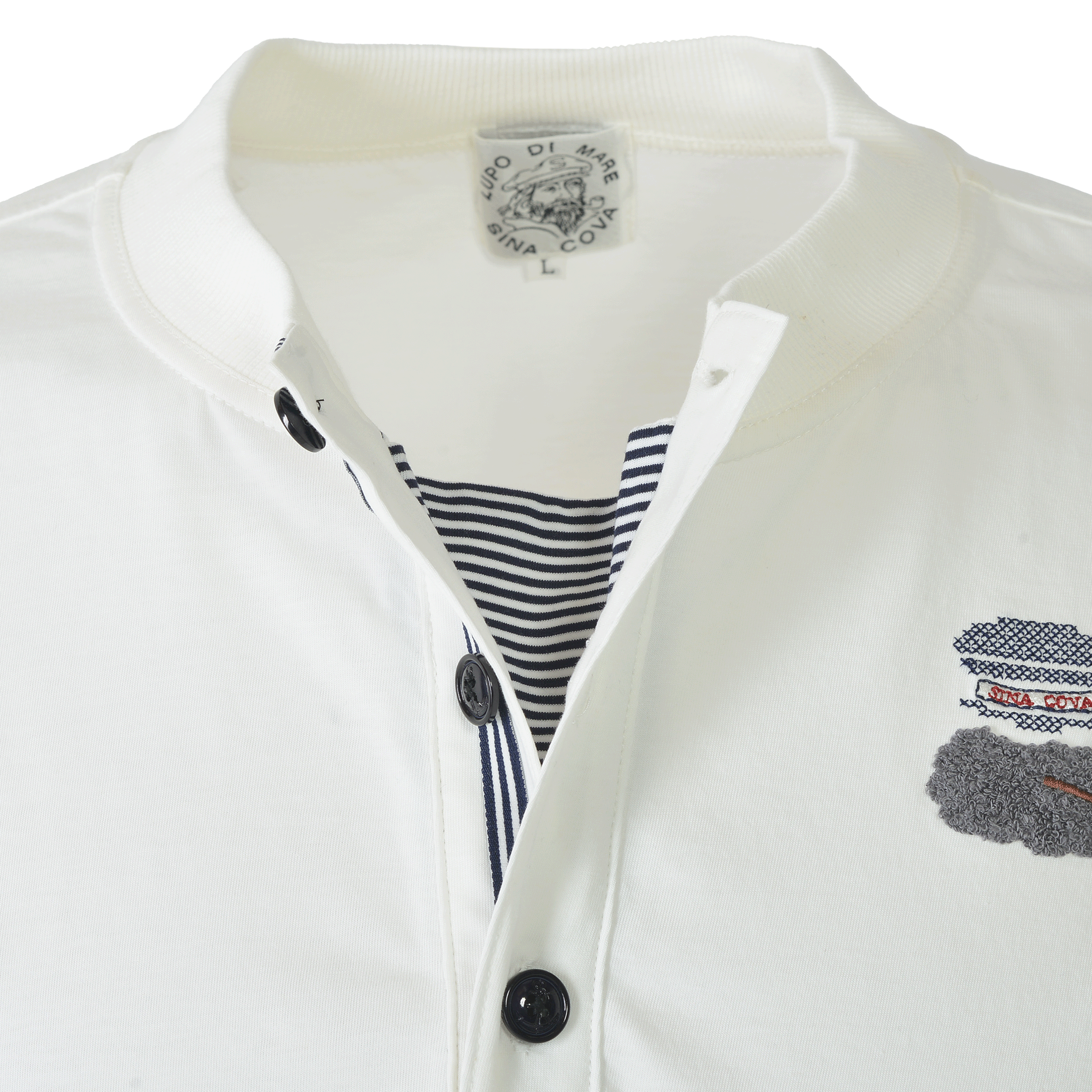 Henley neck short-sleeved T-shirt, unisex (unisex) 26110550