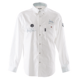 [Official] Shinakoba (SINA COVA) Long -sleeved button down shirt shirt cutter shirt embroidery smart casual 23114010