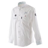 [Official] Shinakoba (SINA COVA) Long -sleeved button down shirt shirt cutter shirt embroidery smart casual 23114010