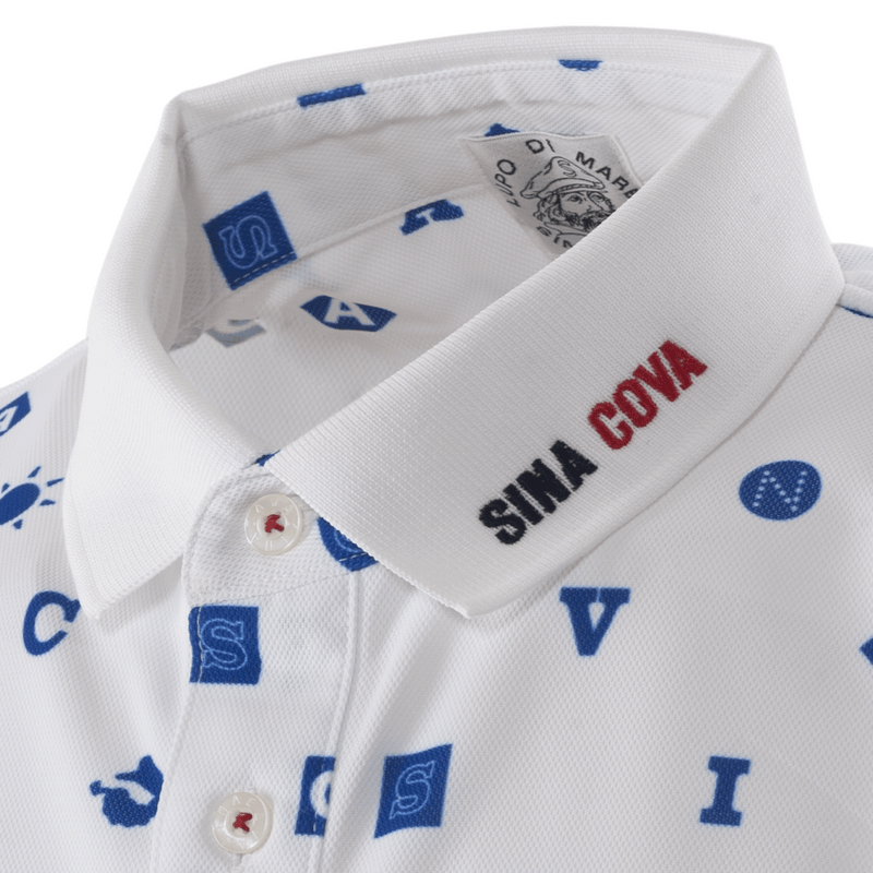 [Official] Sina Cova King Size Short Sleeve Print Polo Shirt Function Material Large Size 23150536