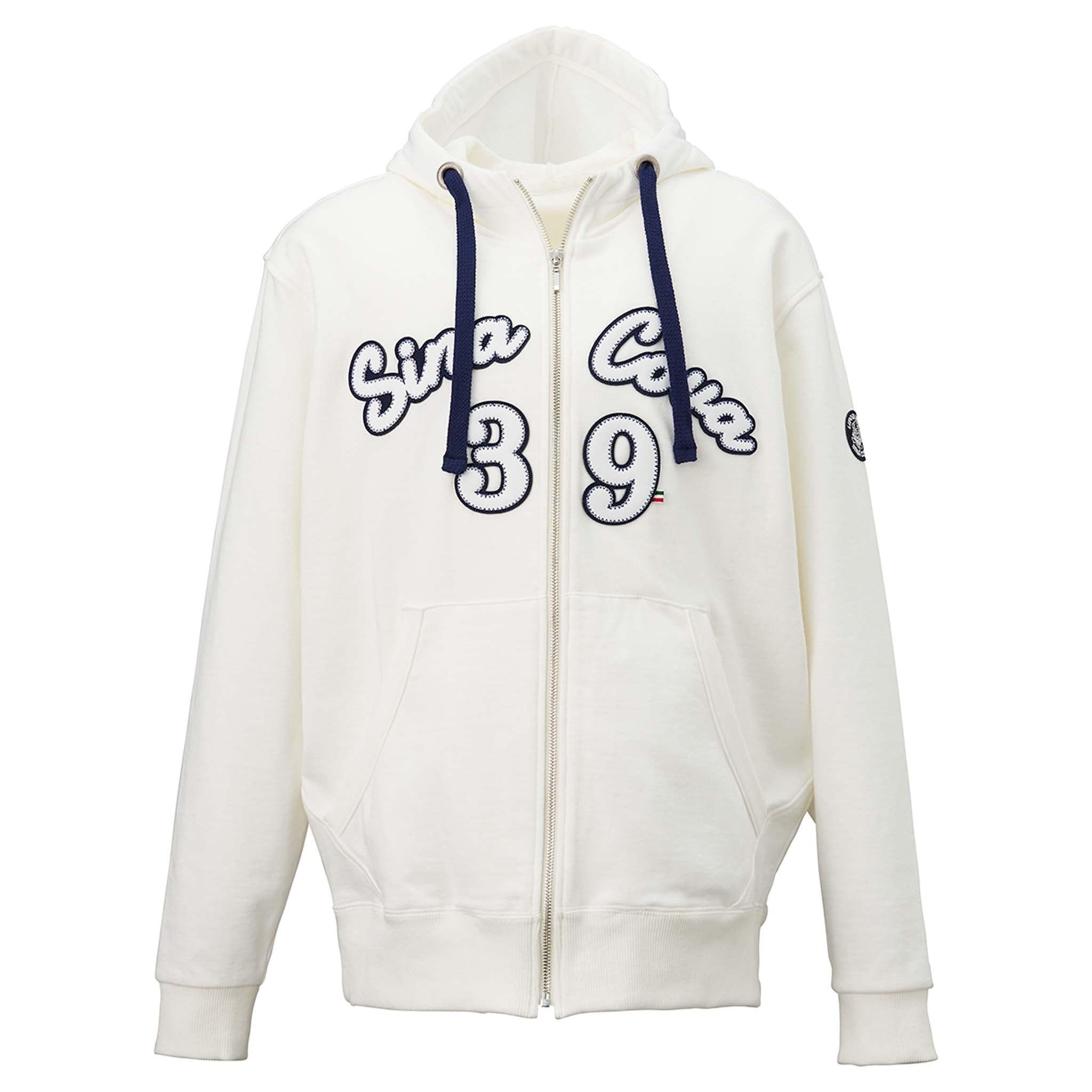 【公式】シナコバ （SINA COVA） ZIPUPパーカー 22123010 ホワイトの正面